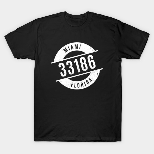 Miami Florida 33186 Zip Code T-Shirt by creativecurly